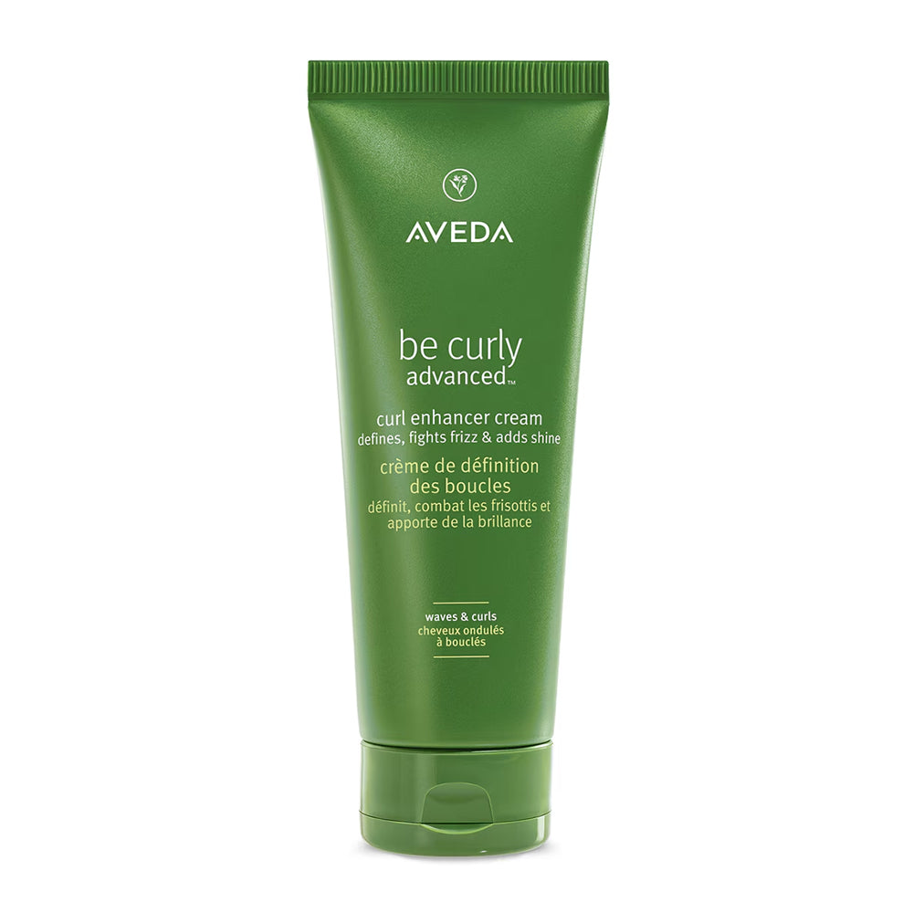 Aveda be curly curl enhancer cream squeeze tube, green with flip-top cap