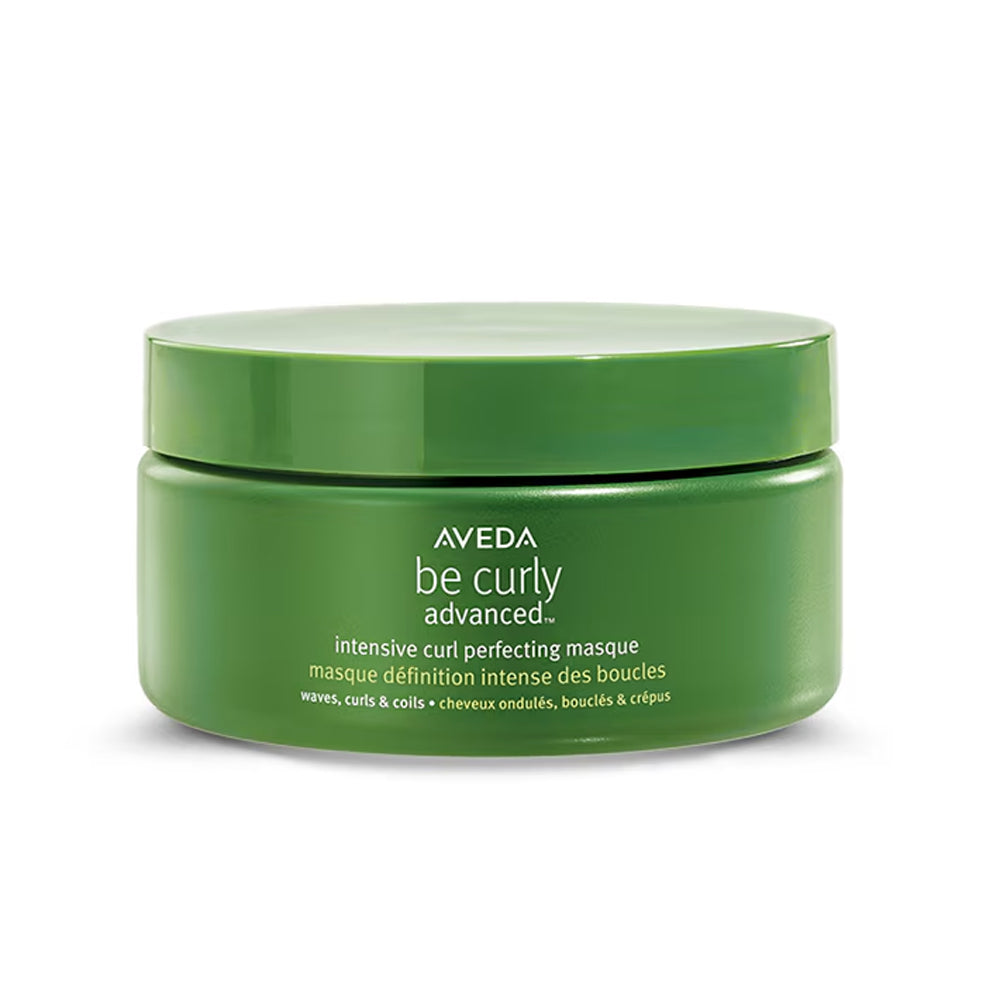 Aveda be curly advanced intensive curl masque jar with green lid