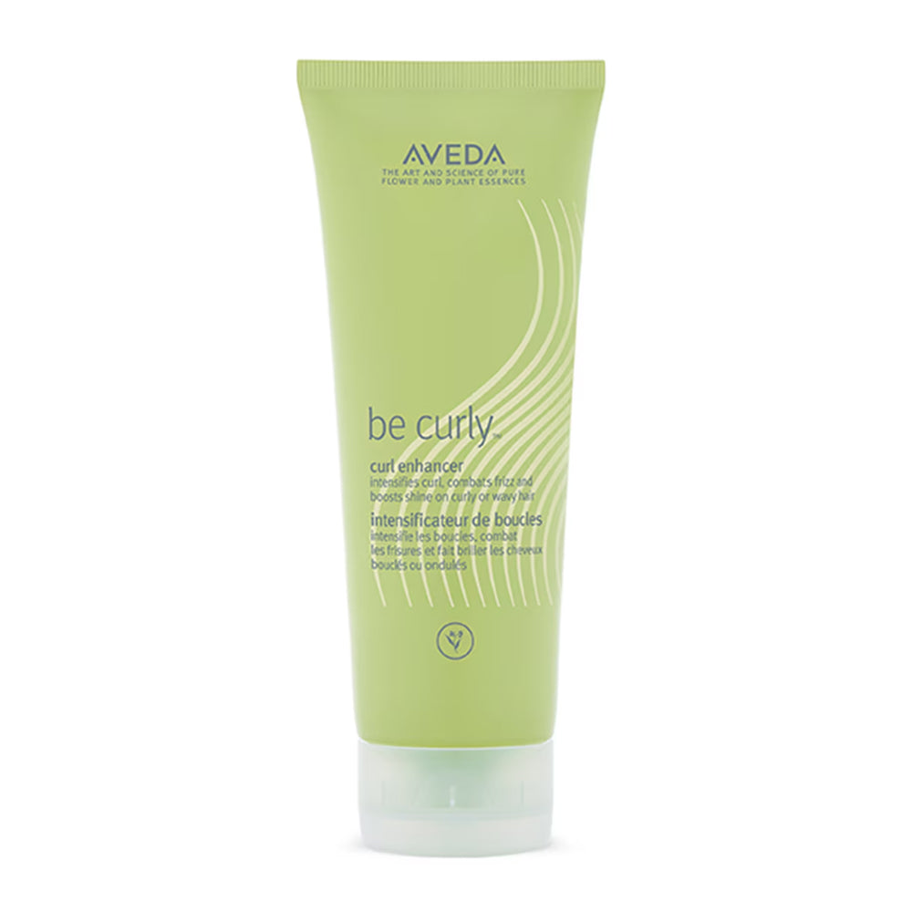 Aveda be curly curl enhancer tube, light green squeeze bottle
