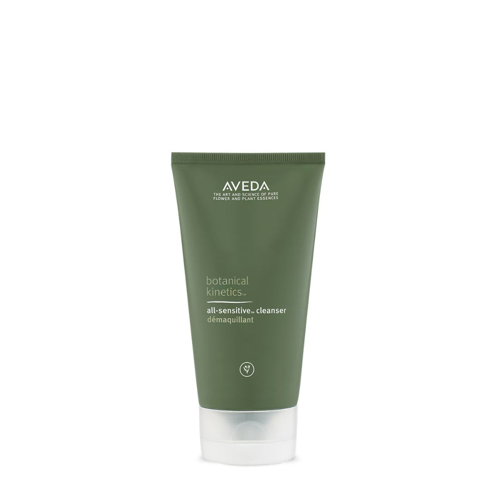 Aveda botanical kinetics cleanser tube, green squeeze tube with white base