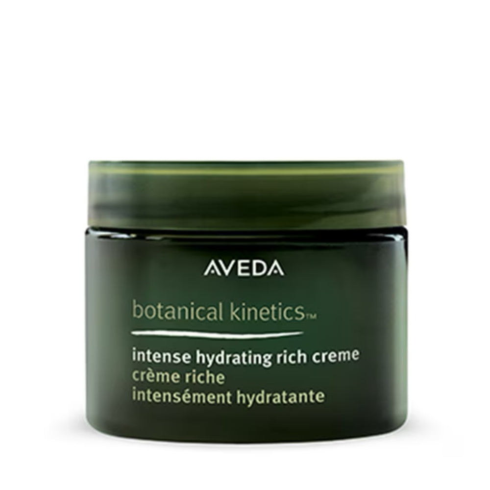 Aveda Botanical Kinetics intense hydrating rich creme jar with dark green label