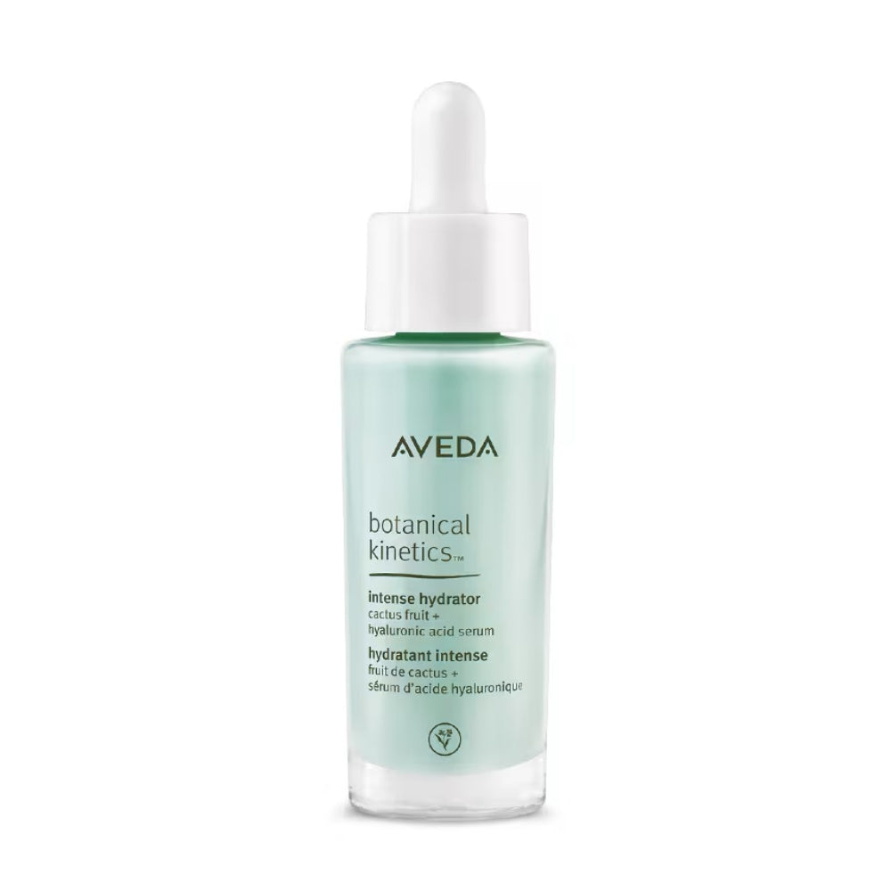 Aveda Botanical Kinetics Intense Hydrator bottle with white pump, mint-green liquid