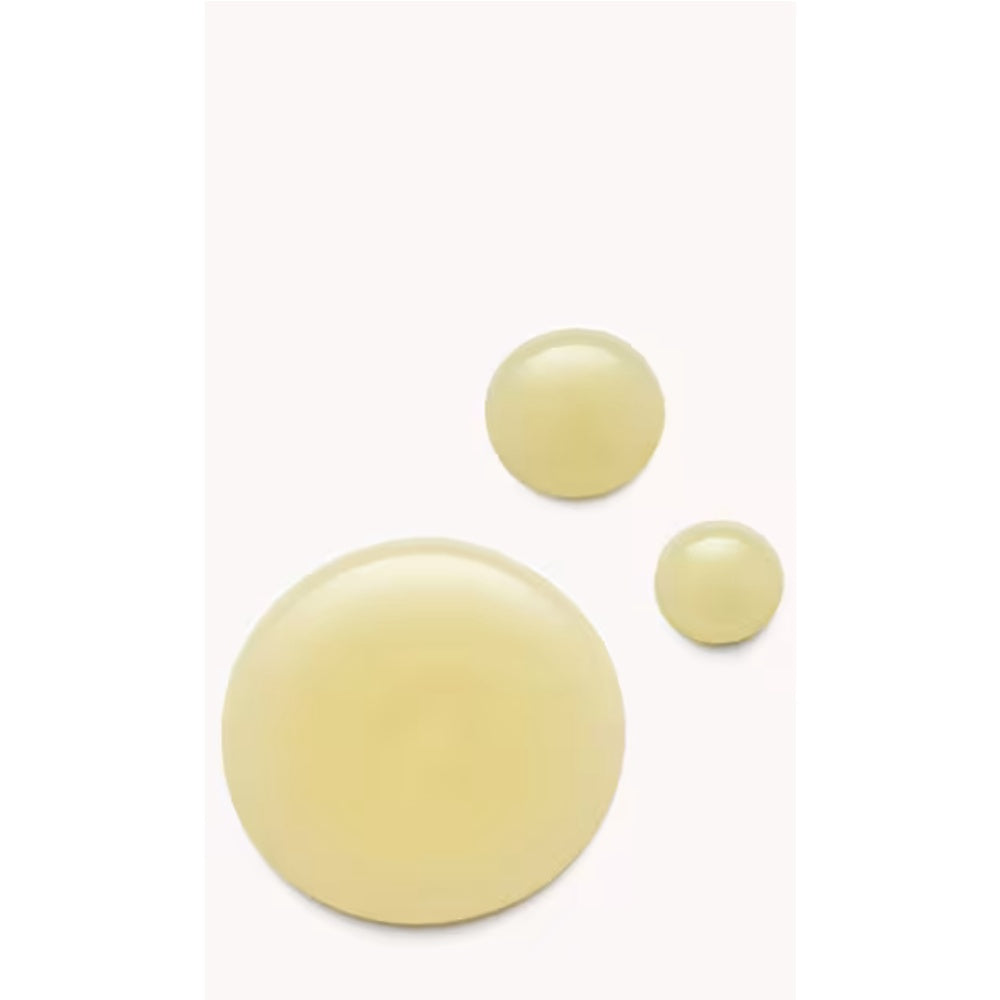 Pale yellow gel droplets and blobs
