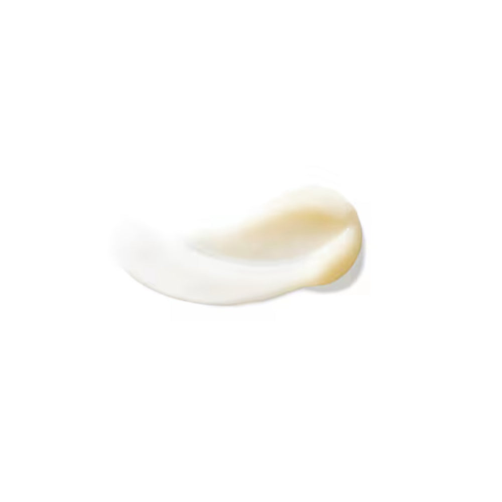 Conditioner cream swatch, thick off-white dollop
