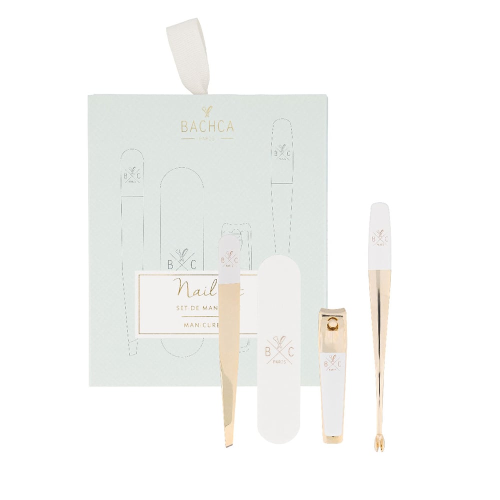 Manicure kit set with nail tools and files, includes multiple buffers and sticks