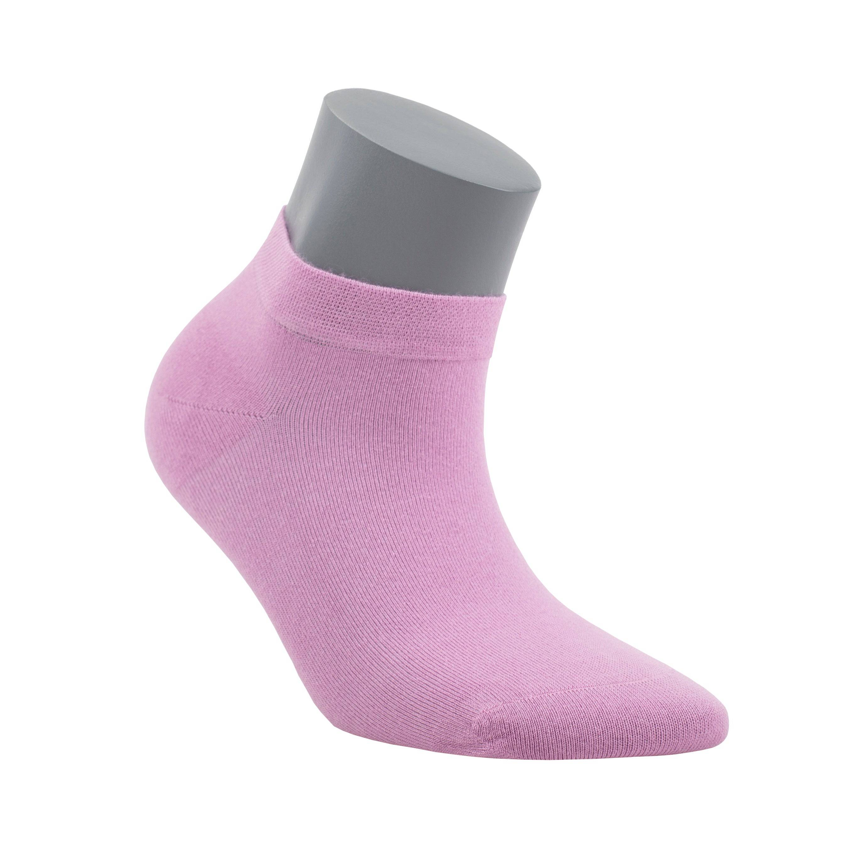 Lilac purple ankle sock with gray cuff