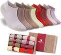 Ankle socks 8-pack, mixed colors, low-cut soft knit shown in a gift box