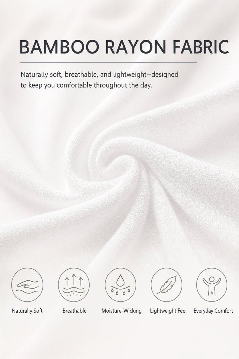 Bamboo rayon fabric swatch, white soft knit texture