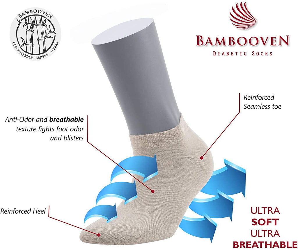 No-show socks, light beige with reinforced heel and seamless toe