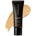 Tinted matte moisturizer tube with light tan swatch, black cap and SPF 30 details