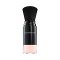 bareMinerals mineral veil brush with translucent cream vial, black handle and bristles