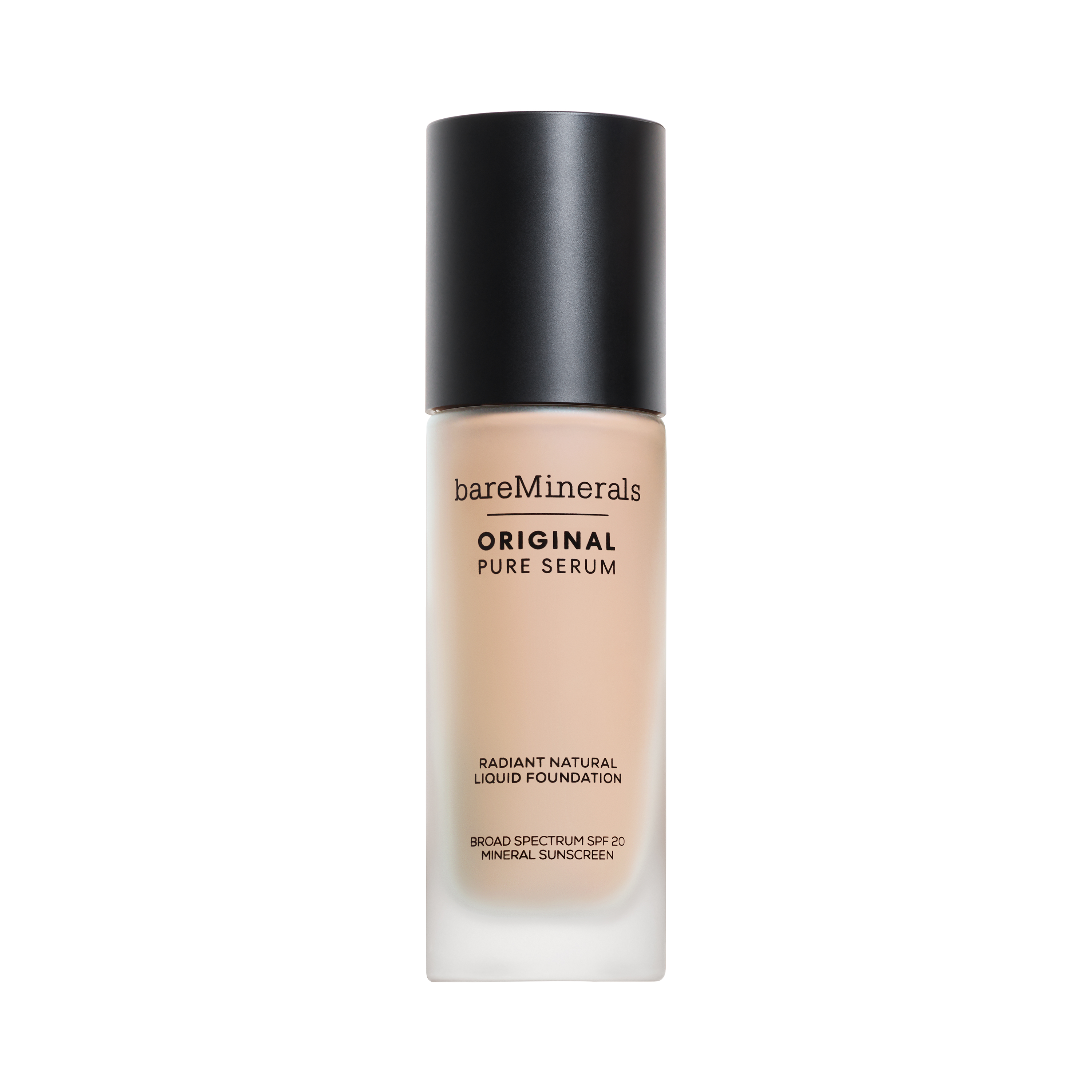 bareMinerals radiant liquid foundation SPF 20 bottle with black cap