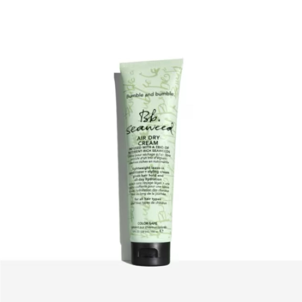 Bumble and Bumble Seaweed Air Dry Cream tube, light green with black cap, 5 oz
