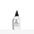 Hair treatment bottle with black pump and white label, 8.5 oz.