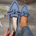 Pointed-Toe Loafers with Bow Detail