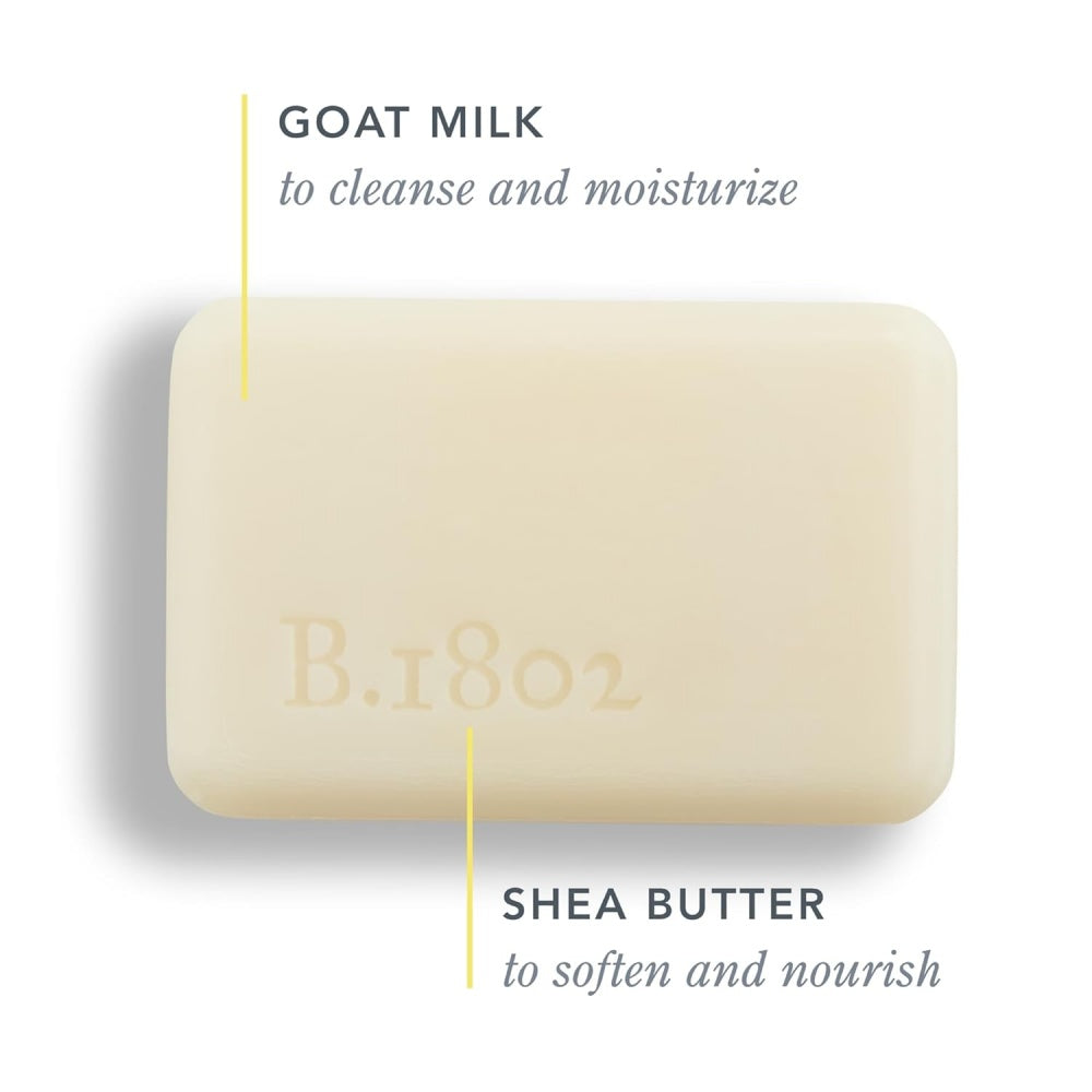 Goat milk and shea butter soap bar, pale ivory