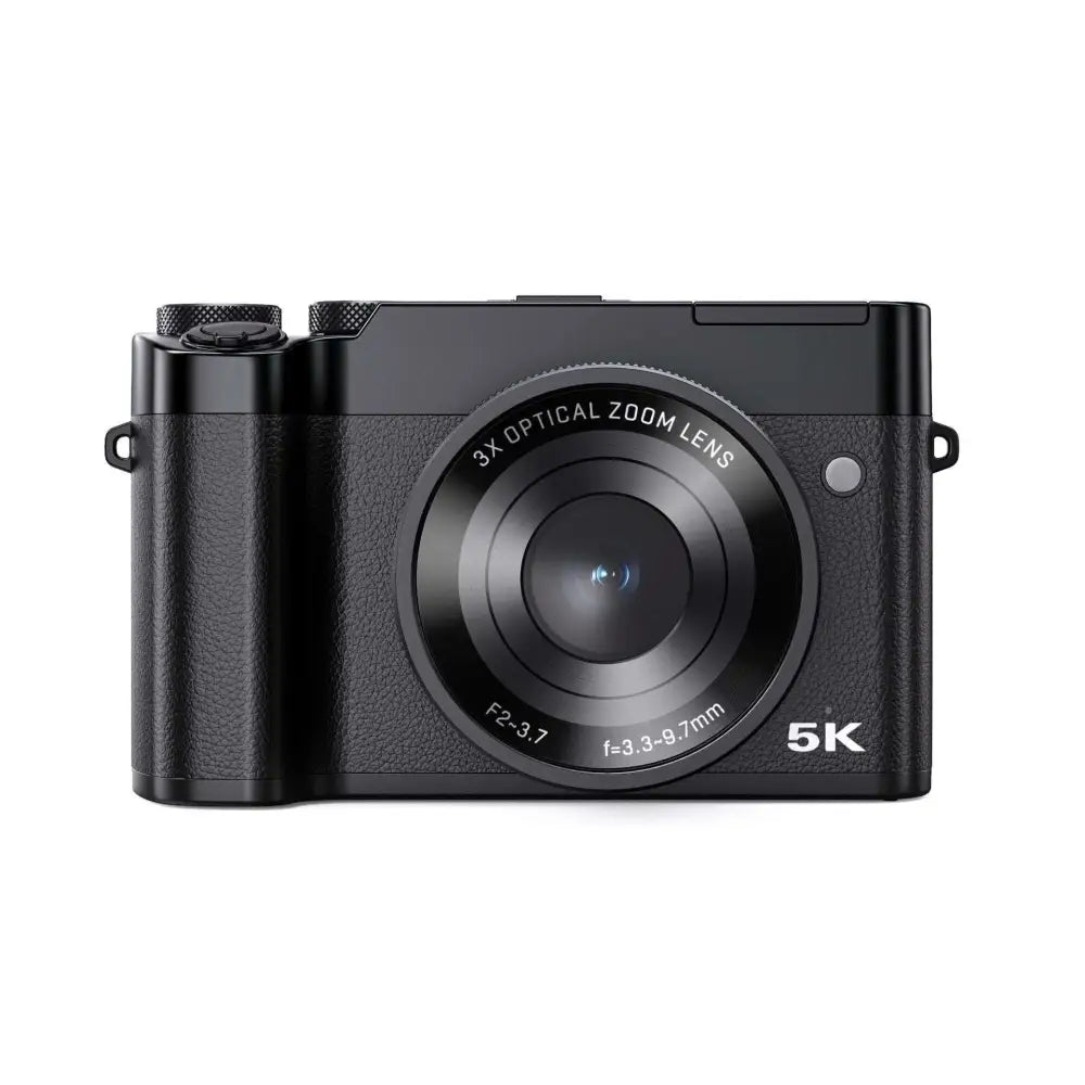 Black 5K Digital Camera with 3x Optical Zoom