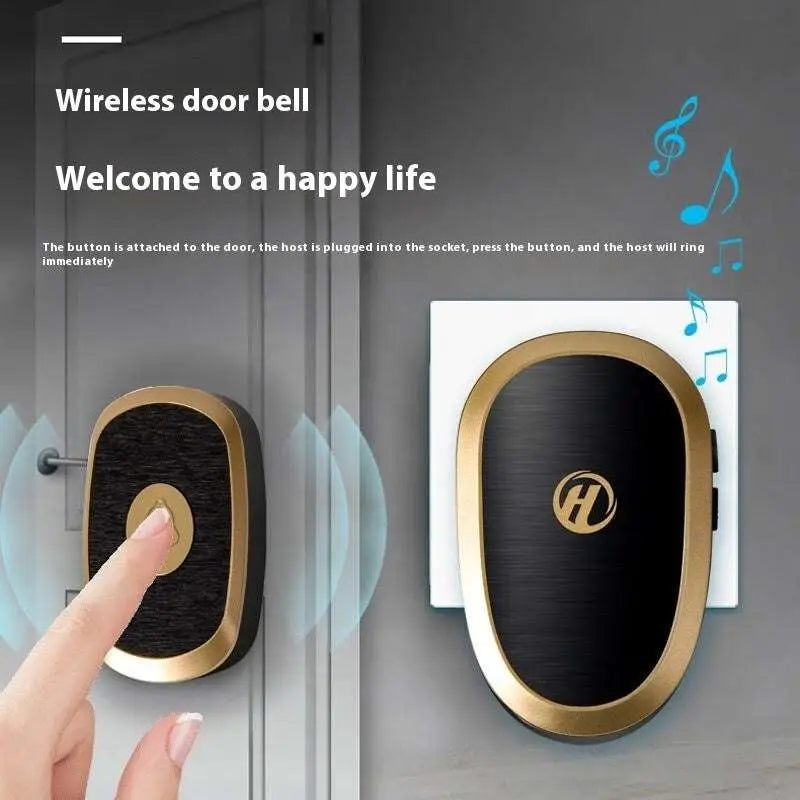 Black Gold Doorbell Wireless Home Electronic