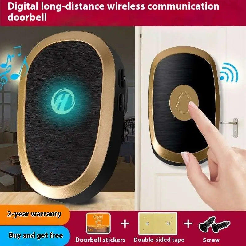 Black Gold Doorbell Wireless Home Electronic