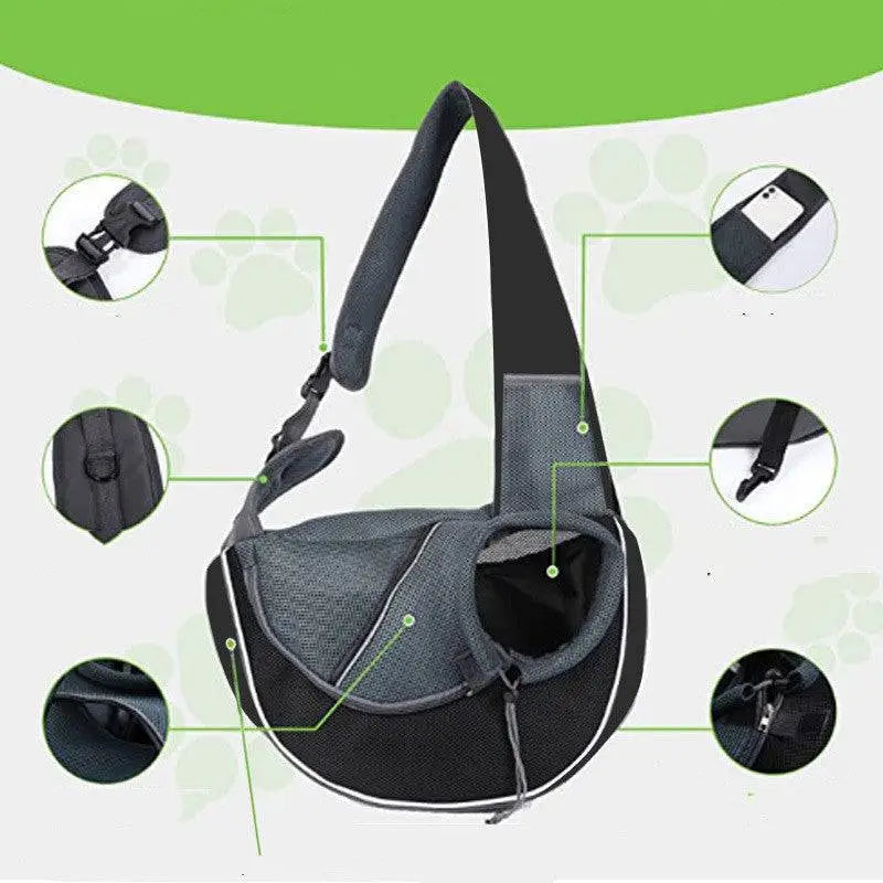 Black Mesh Carrying Pets Bag for Women