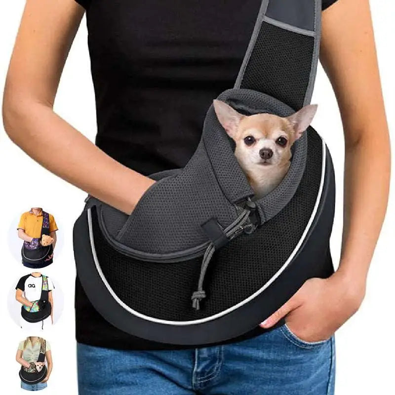 Black Mesh Carrying Pets Bag for Women