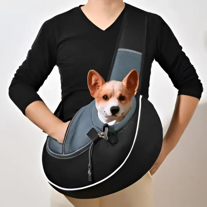 Black Mesh Carrying Pets Bag for Women