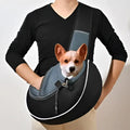 Black Mesh Carrying Pets Bag for Women