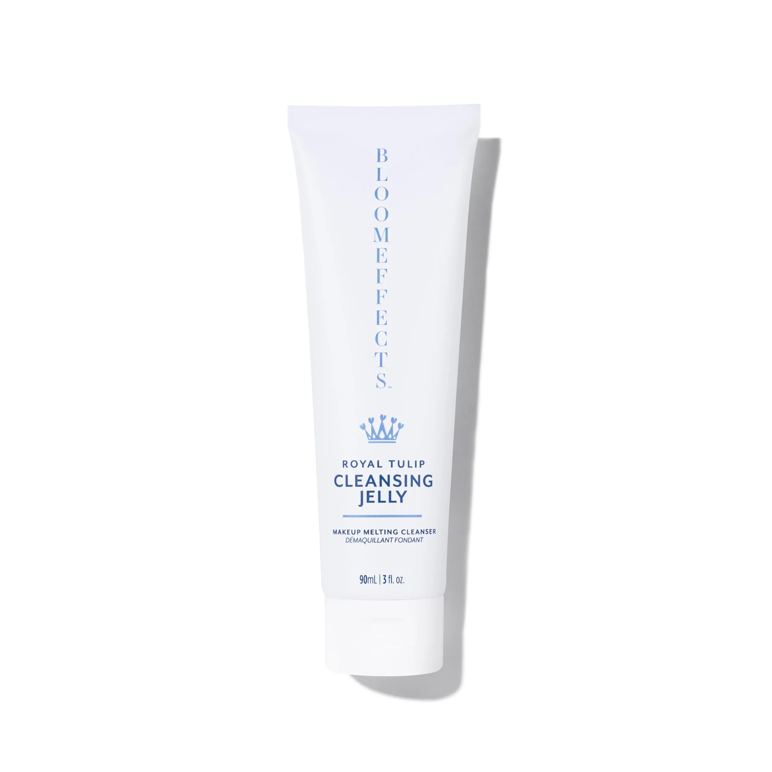 Bloom Effects cleansing jelly tube, white with blue Royal Tulip label