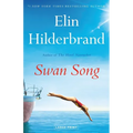 Hardcover book with blue cover, red title, and swimmer in front of ocean scene
