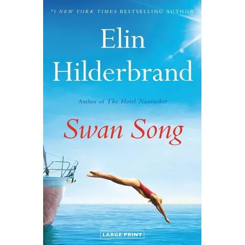 Hardcover book with blue cover, red title, and swimmer in front of ocean scene