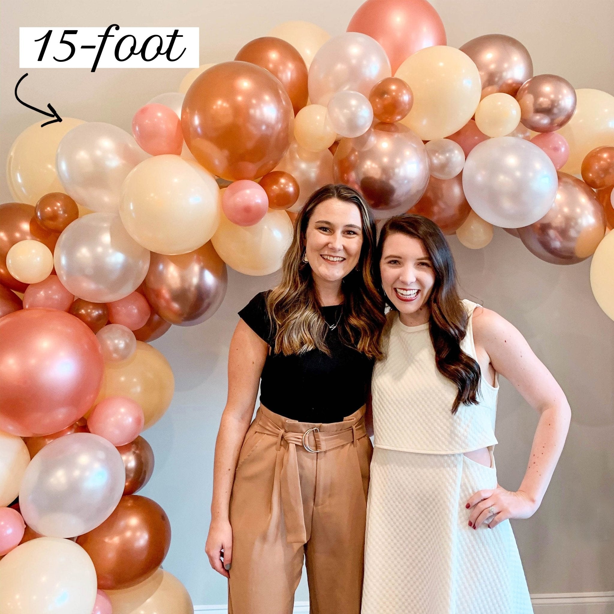 Dusty Rose Boho Balloon Garland Kit | Blush Chrome Rose Gold DIY Arch