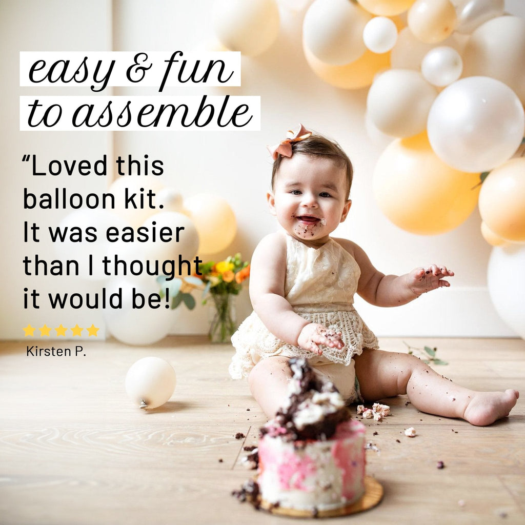 Neutral Boho Balloon Garland Kit | Blush White Sand Pearl DIY Arch
