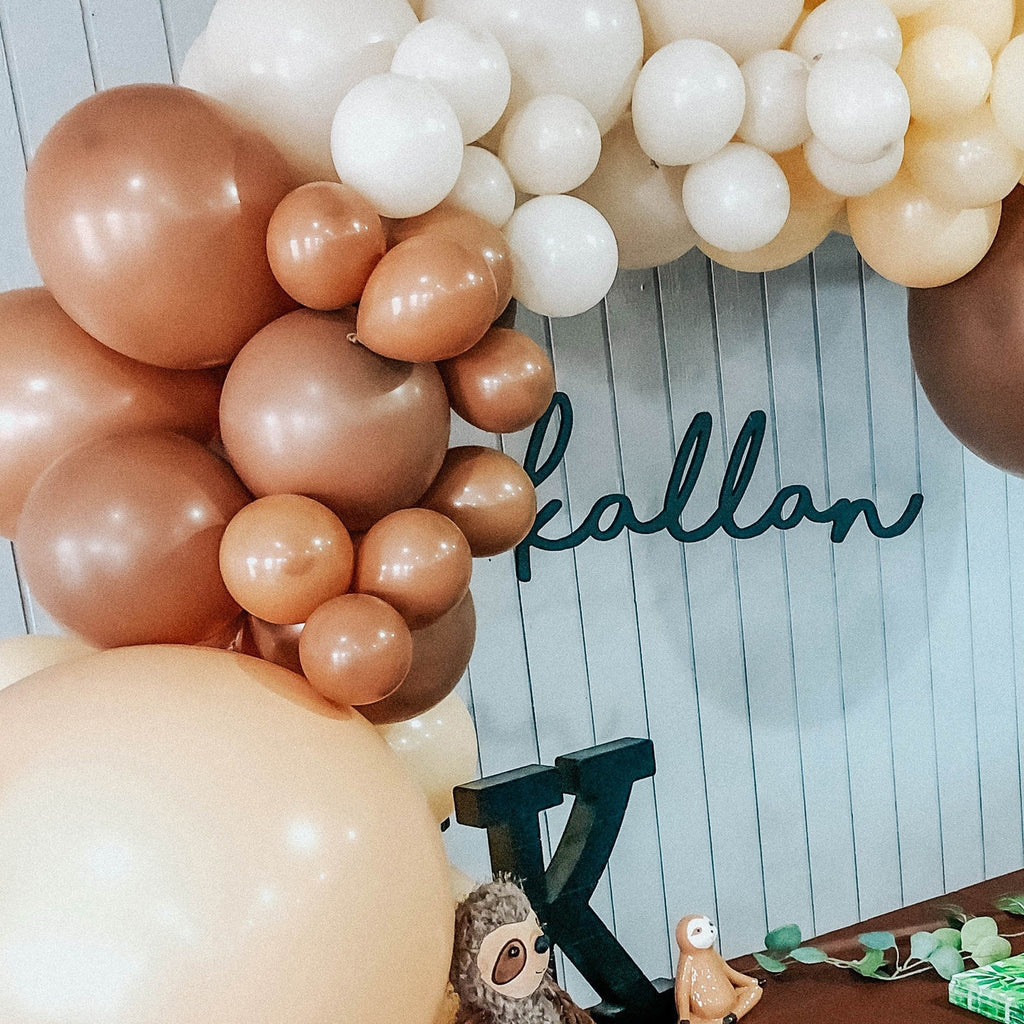 Boho Natural and Neutral Balloon Garland Kit – Blush & Mocha