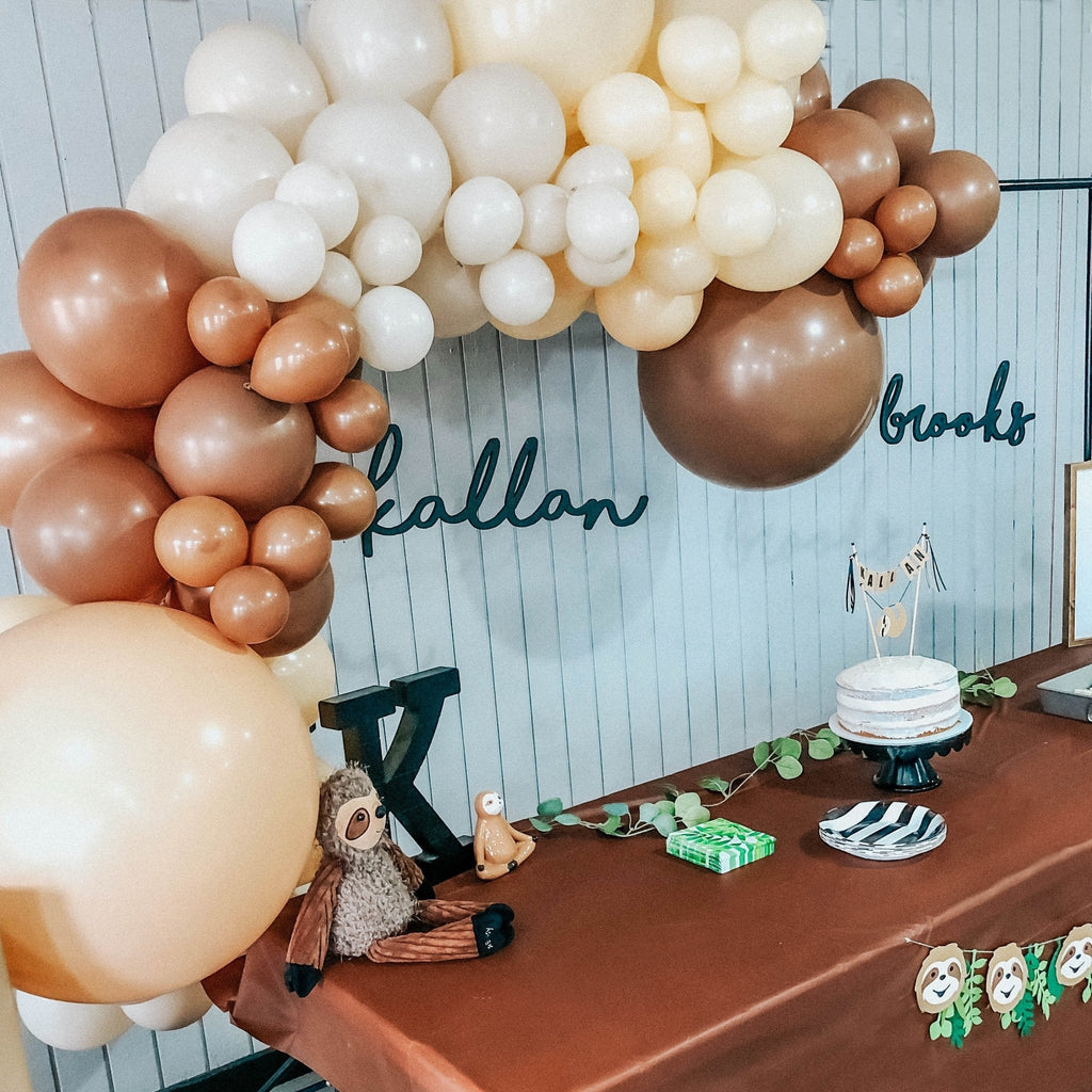 Boho Natural and Neutral Balloon Garland Kit – Blush & Mocha