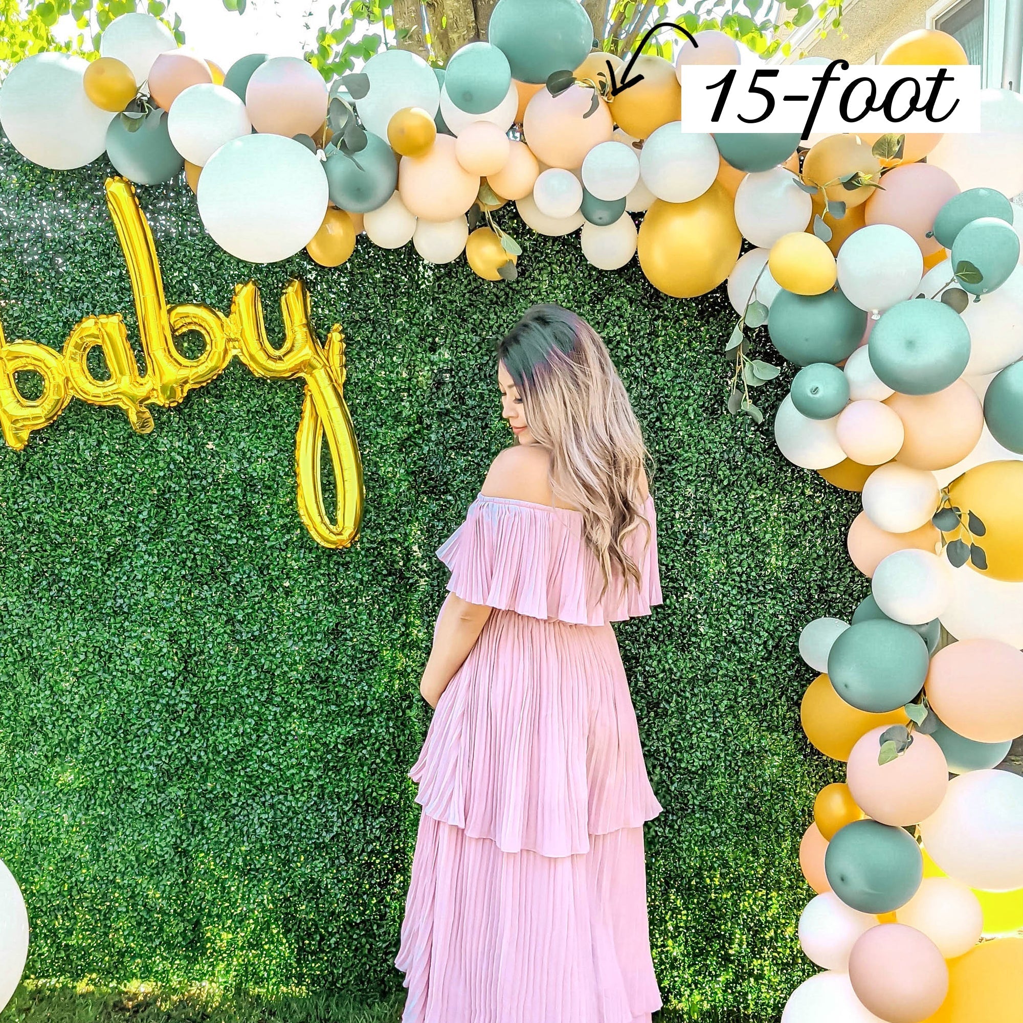 Boho Safari Balloon Garland Kit | Sage Green White Gold DIY Arch