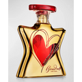 Bond No.9 New York Forever perfume bottle with red cap and gold body, red heart label