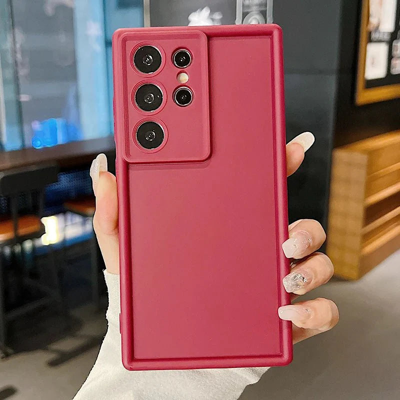 Candy Color Soft Silicone Phone Case | Matte TPU Cover for Samsung Galaxy
