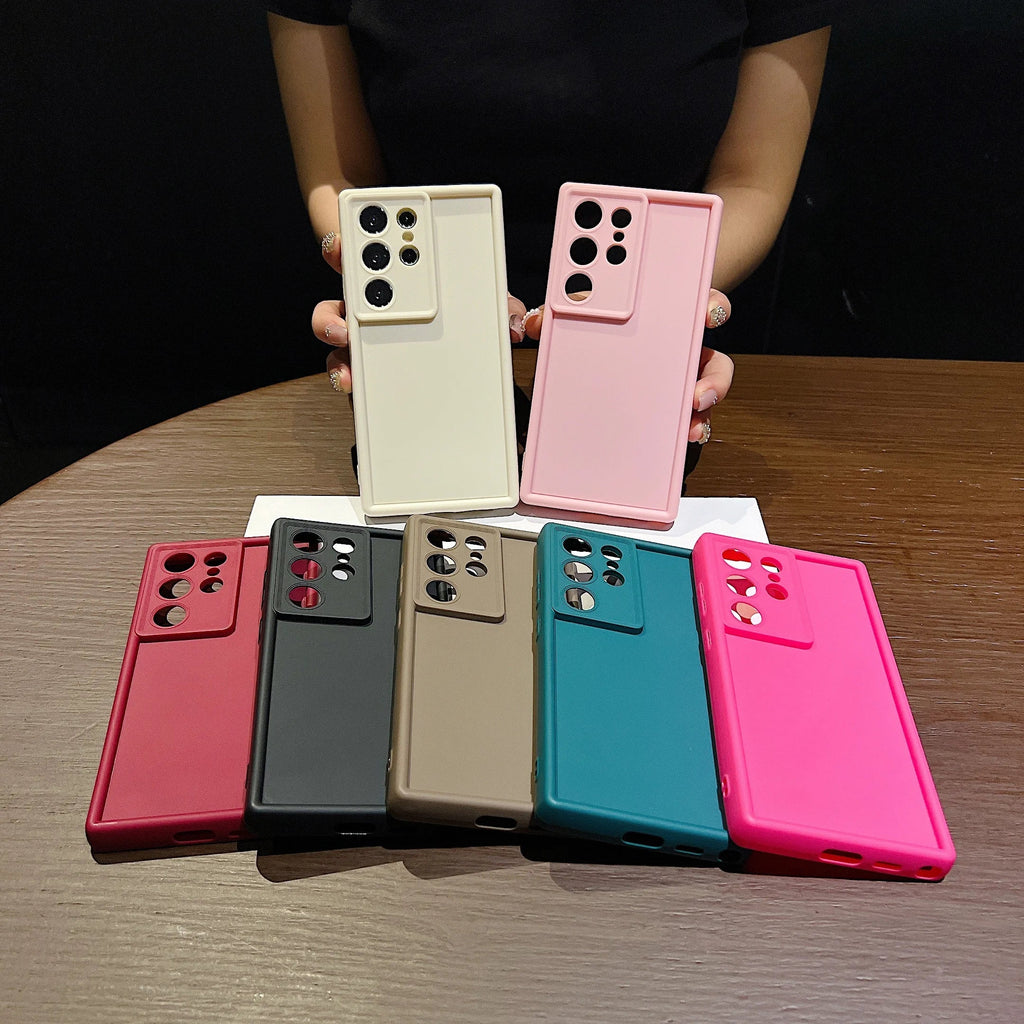 Candy Color Soft Silicone Phone Case | Matte TPU Cover for Samsung Galaxy