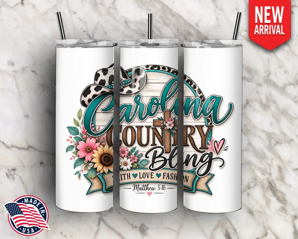 Carolina Country Bling - Tumbler
