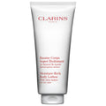 Clarins Moisture-Rich body lotion tube, white container with red label and small cap