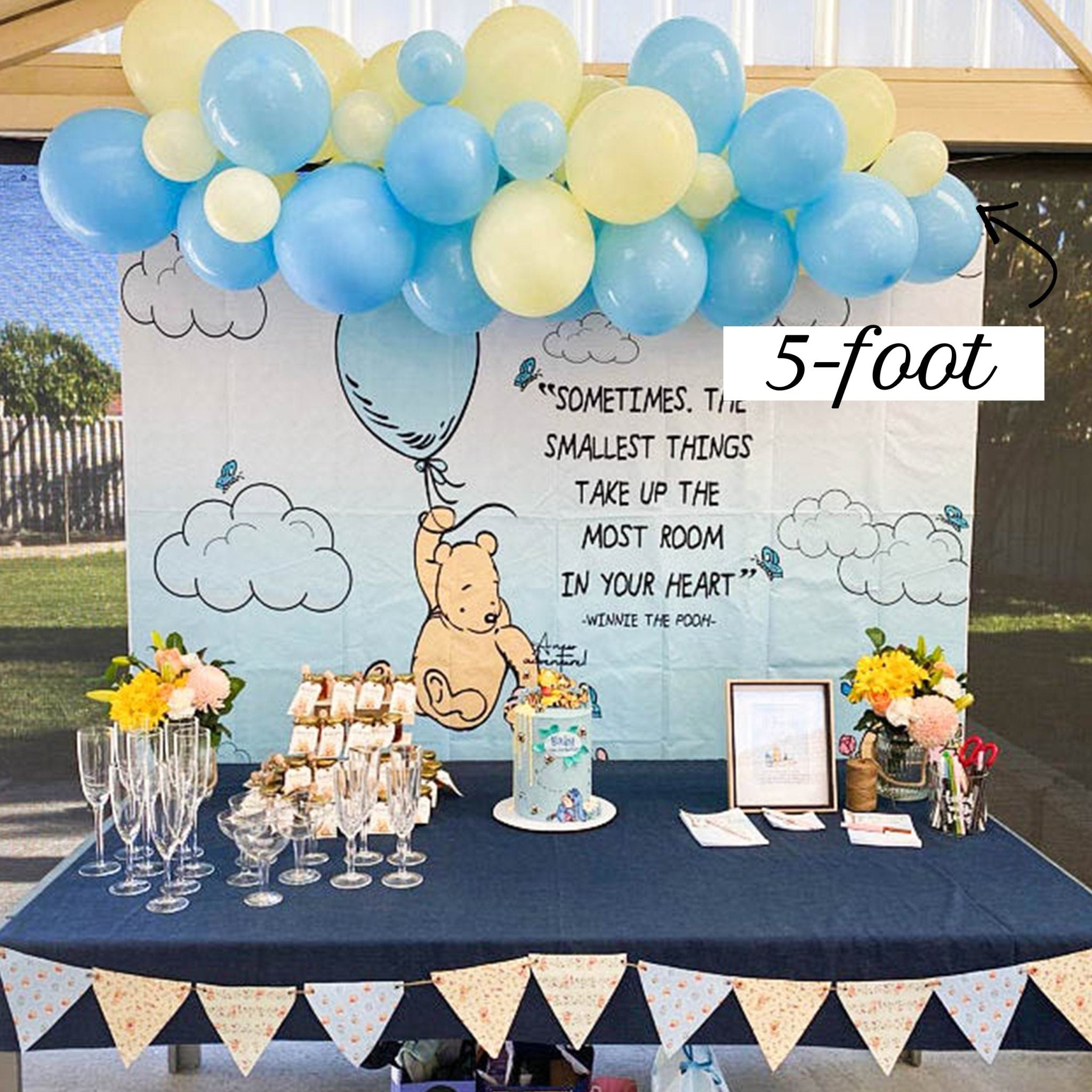Pastel Blue & Yellow Balloon Garland Kit | First Bee Day & Baby Shower DIY Arch