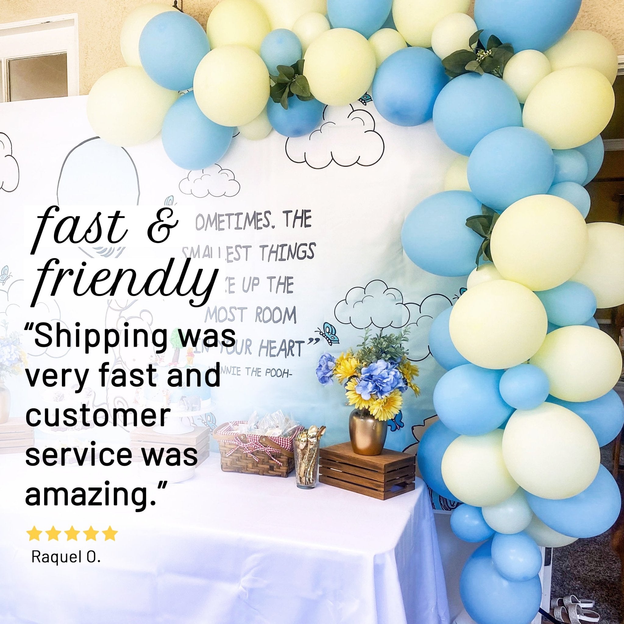 Pastel Blue & Yellow Balloon Garland Kit | First Bee Day & Baby Shower DIY Arch