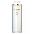 Cle de Peau Beaute hydro-clarifying lotion bottle, clear liquid, white cap