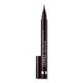 Brown liquid eyeliner pen with pointed applicator tip and branded tube