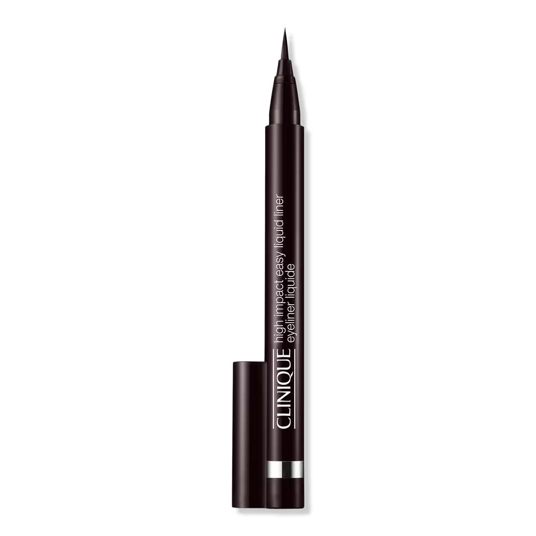 Brown liquid eyeliner pen with pointed applicator tip and branded tube