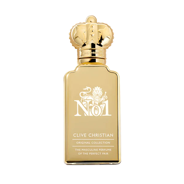 Clive Christian No. 1 Masculine eau de parfum bottle with gold crown cap