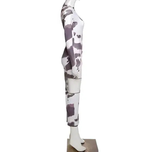 Cow Print Women Irregular Hole Maxi Dress