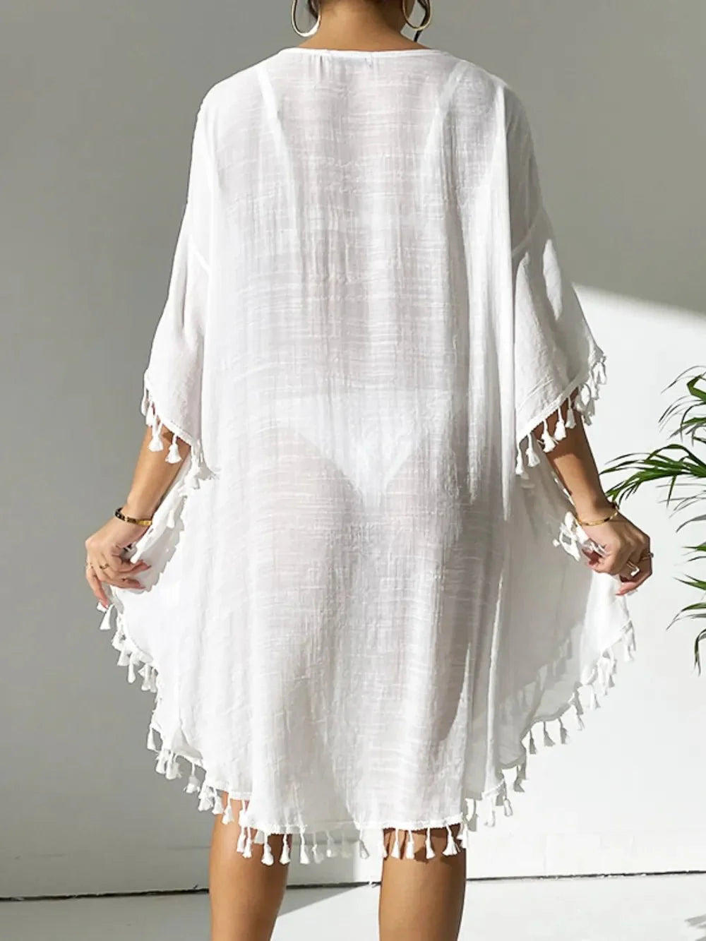 Tassel Cutout Cover-Up Dress for Effortless Summer Style
