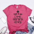 Pink crew-neck T-shirt with "This is my Circus" quote and monkey graphic
