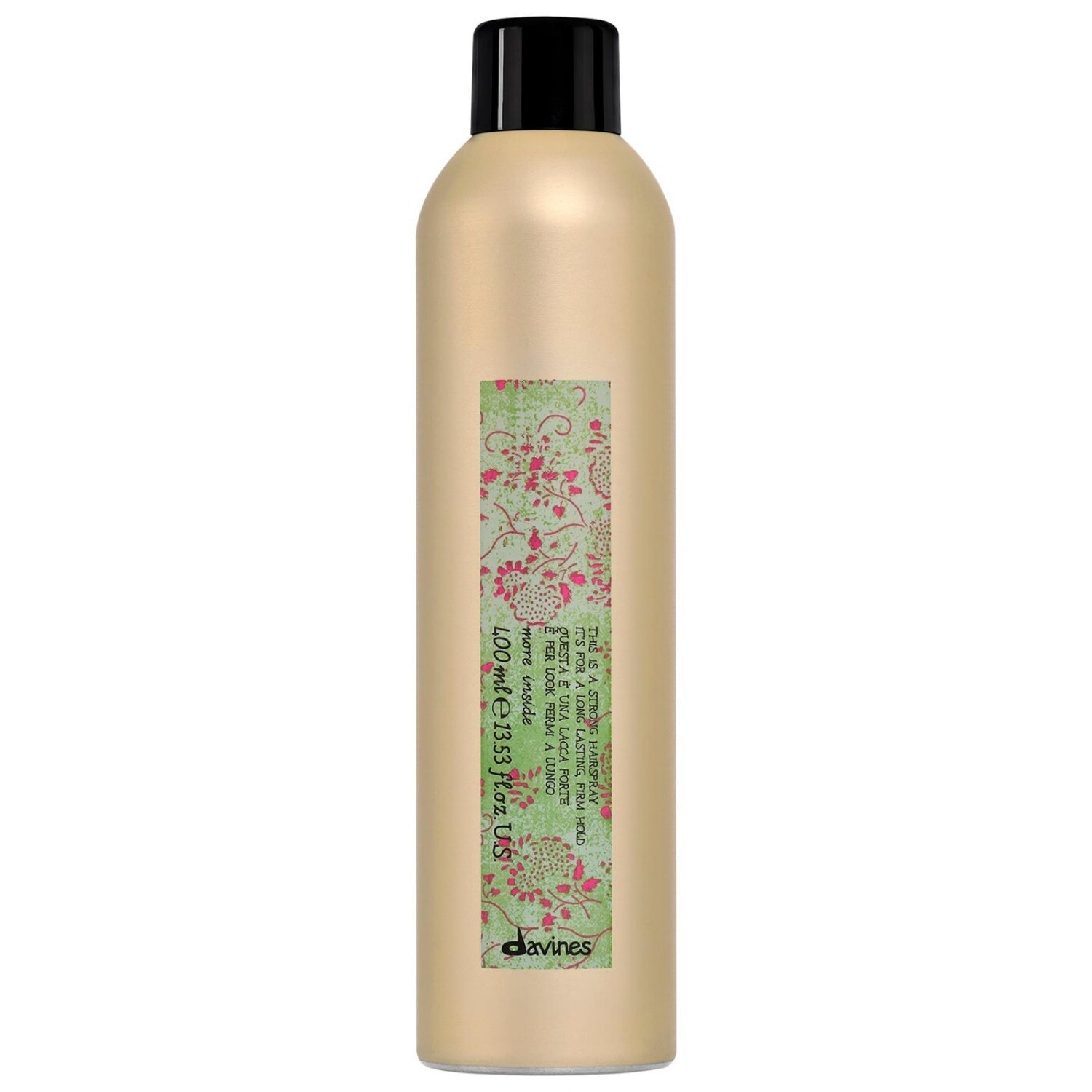 Davines This Is a Strong hairspray bottle, 400 mL, black cap